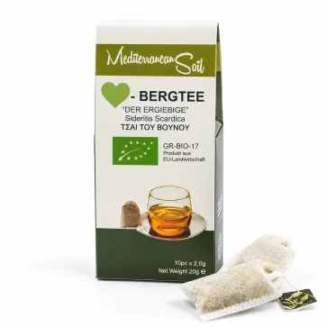 Mediterranean Soil griechischer Bergtee Sideritis Scardica in einer Packung mit 10 Teebeuteln à 2 g