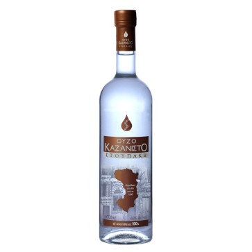 Ouzo Kazanisto 40 % Stoupakis (0,7 l) – Premium-Ouzo aus 100 % Destillat von der Insel Chios