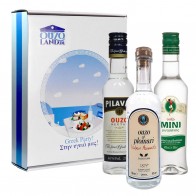 Ouzo Geschenkset Greek Party! mit Plomari, Pilavas, Mini Mytilini (3 x 0,2 l)