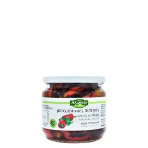Scharfe gegrillte Paprika von Almopia im Glas (350 g)