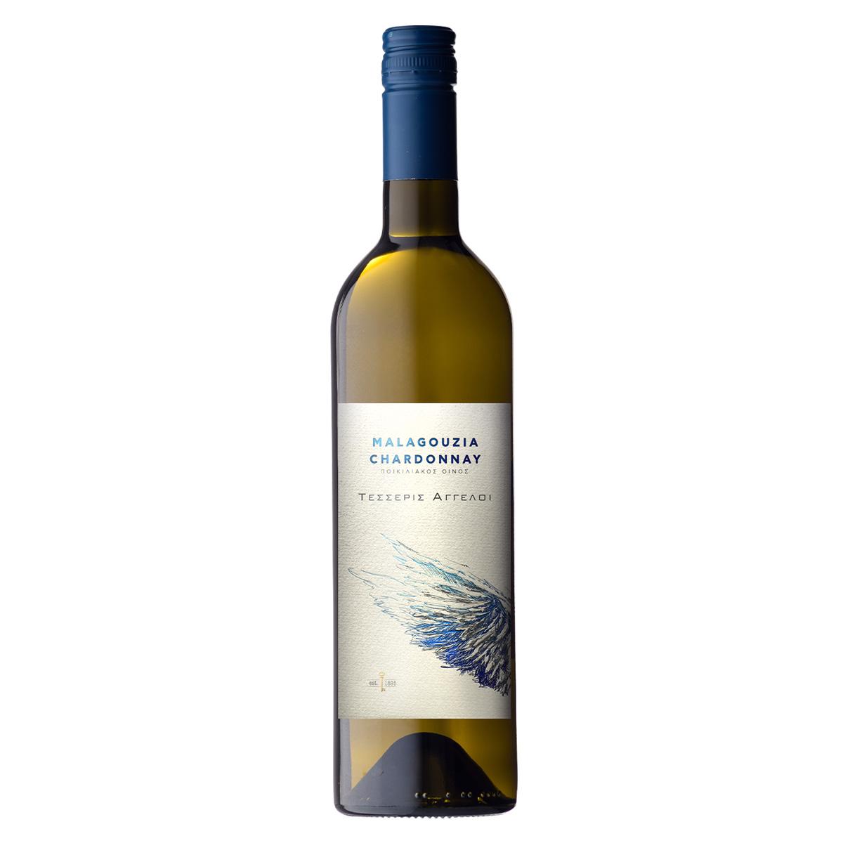 Vier Engel Tesseris Aggeloi weiß Malamatina | Weißwein trocken (0,75 l) g.g.A. Makedonien