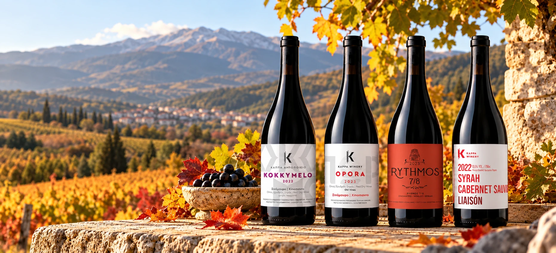 Vier griechische Rotweine von Kappa Winery – ausgewählt für Ouzoland